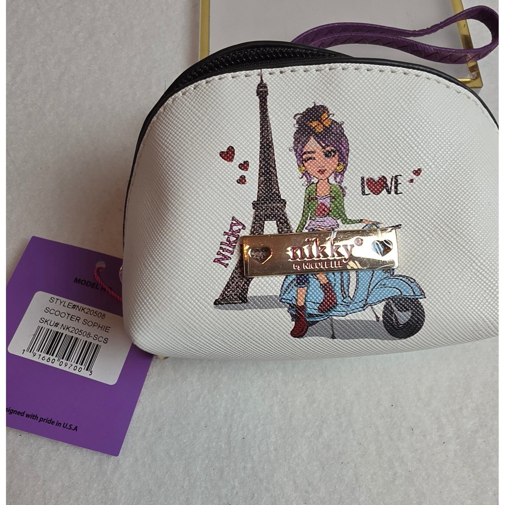 Nikky by Nicole Lee Scooter Sophie Coin Purse Paris Eiffel Tower NK20508 NWT